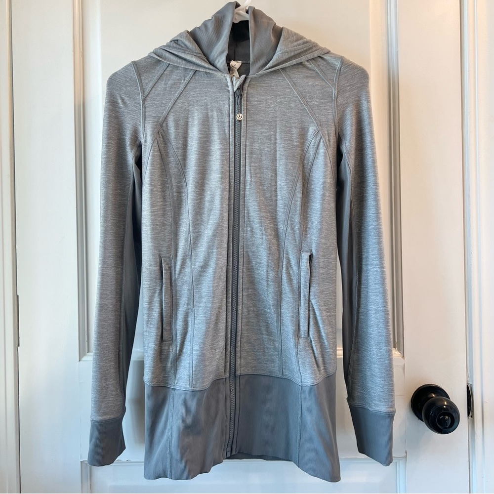 Lululemon Gray Long Fitted Jacket Size 2